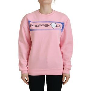 Philippe Model Pink Printed Long Sleeves Pullover Women's Sweater